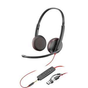 Poly Blackwire 3225 USB-C + Jack 3,5 mm+ Adaptador USB-C/A
