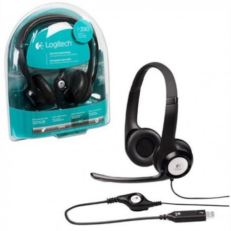 Audifono Microfono Clearchat Confort USB H390 Logitech (981-000014) Negro -  J Suministros