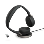 Jabra Evolve2 65 Flex UC Stereo Link 380 USB-A con soporte de carga