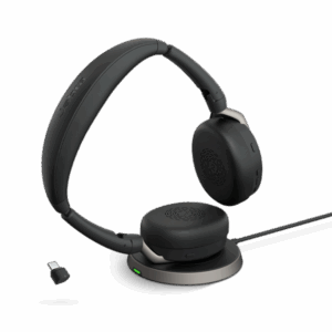 Jabra Evolve2 65 Flex MS Stereo Link 380 USB-C con soporte de carga