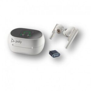 Poly Voyager Free 60+ Blanco UC USB-A + Estuche táctil